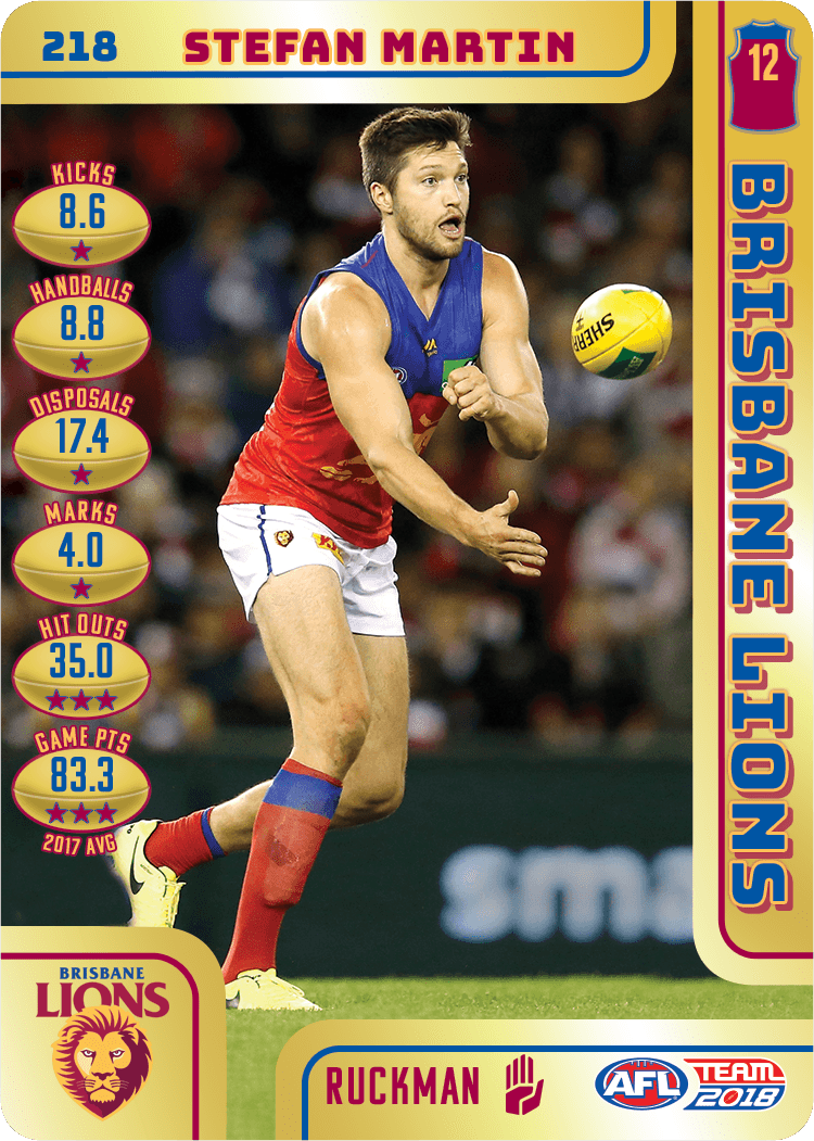 Stefan Martin, Gold, 2018 Teamcoach AFL