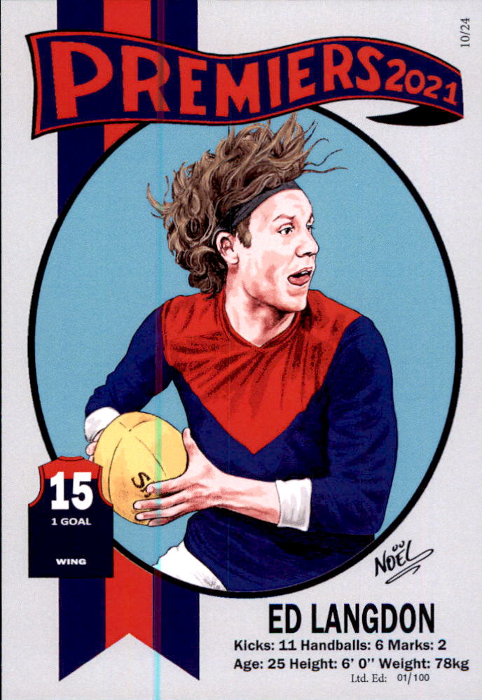 Melbourne Demons 2021 Premiers Card Set by Noel