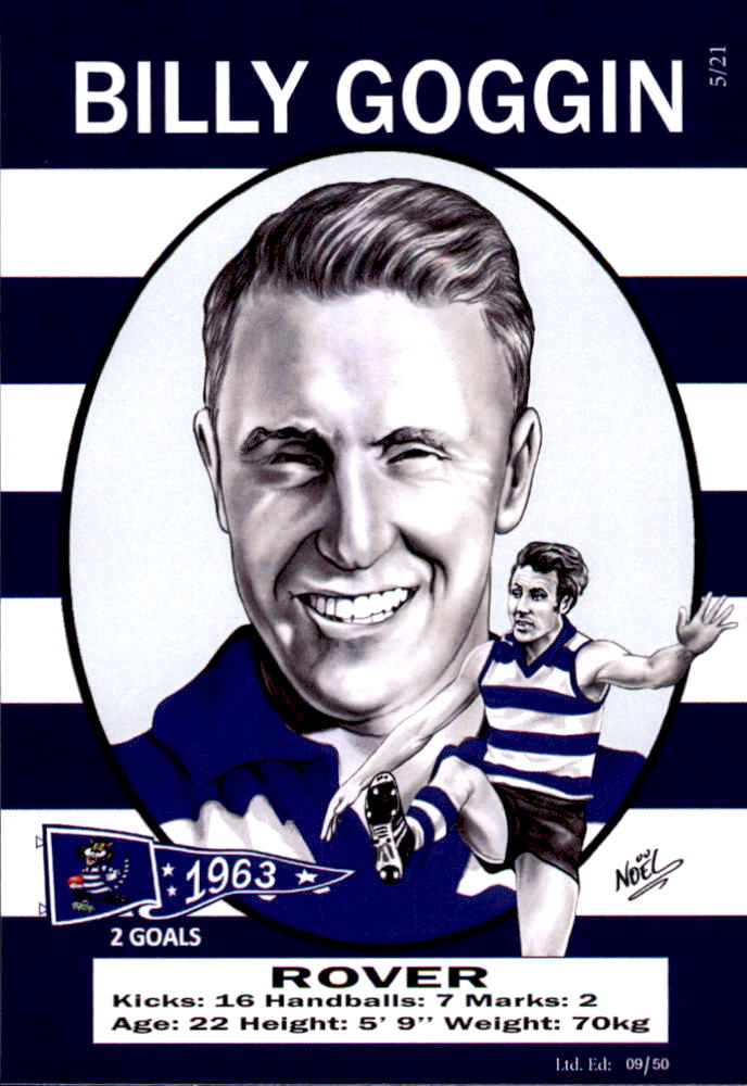Geelong Cats 1963 Premiers Card Set by Noel