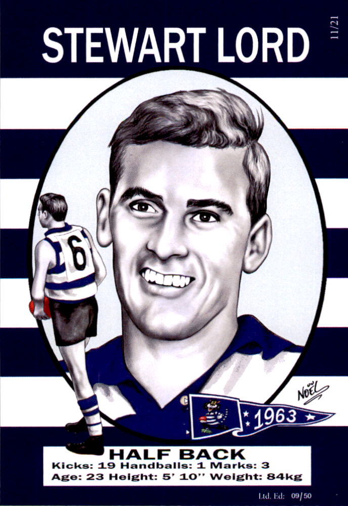 Geelong Cats 1963 Premiers Card Set by Noel