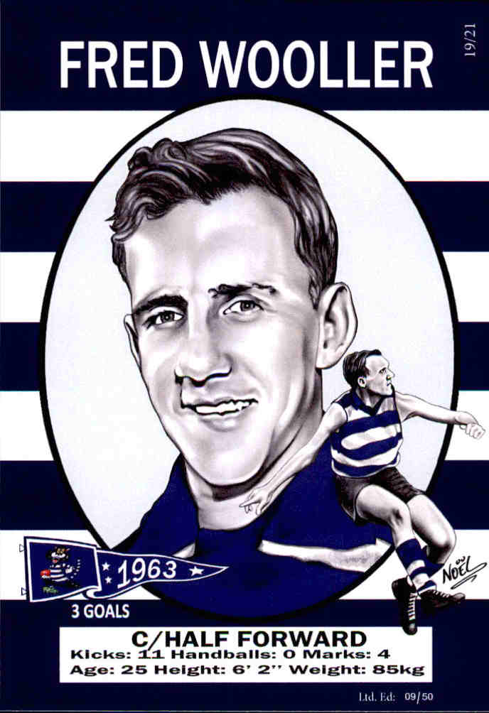Geelong Cats 1963 Premiers Card Set by Noel