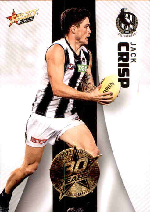 Jack Crisp, 30 Years Gold Seal, 2022 Select AFL Footy Stars