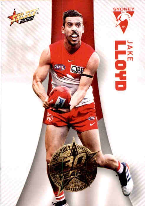 Jake Lloyd, 30 Years Gold Seal, 2022 Select AFL Footy Stars