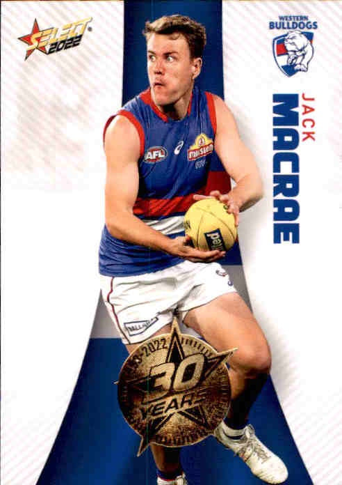 Jack Macrae, 30 Years Gold Seal, 2022 Select AFL Footy Stars