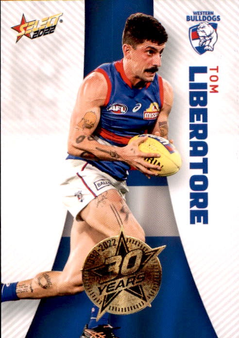 Tom Liberatore, 30 Years Gold Seal, 2022 Select AFL Footy Stars