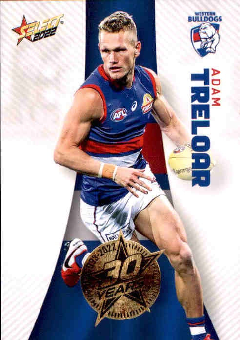 Adam Treloar, 30 Years Gold Seal, 2022 Select AFL Footy Stars