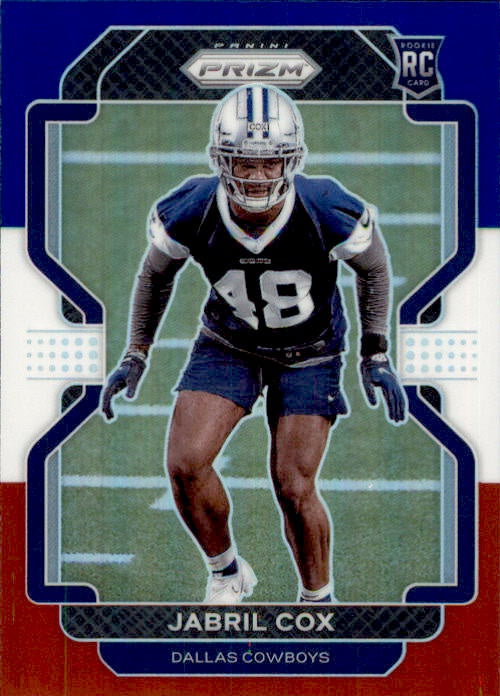Jabril Cox, RC, Red White Blue Prizm, 2021 Panini Prizm Football NFL