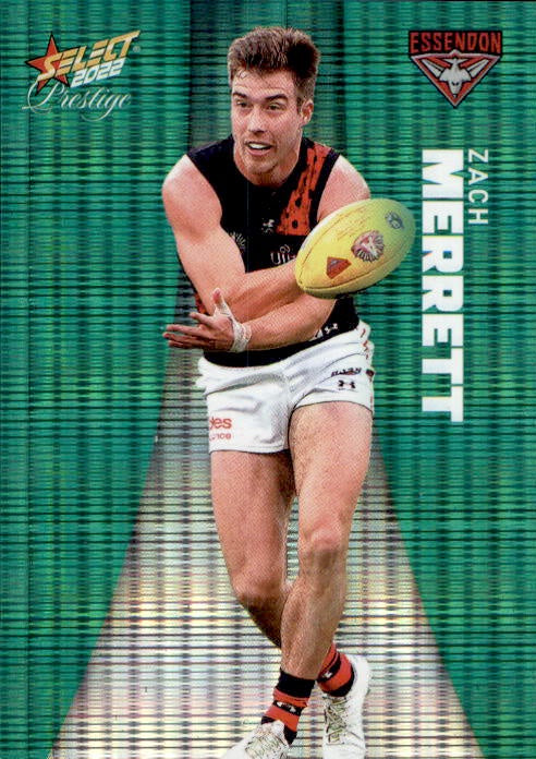 Zach Merrett, #43/60, Green Parallel, 2022 Select AFL Prestige