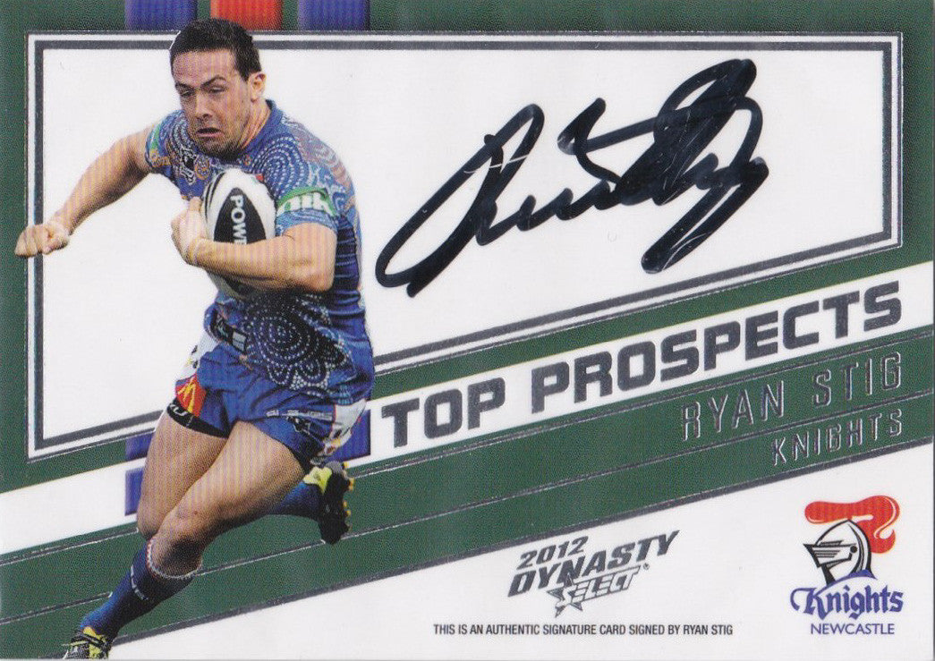 2012 Select NRL Dynasty, Top Prospects Signature, Ryan Stig