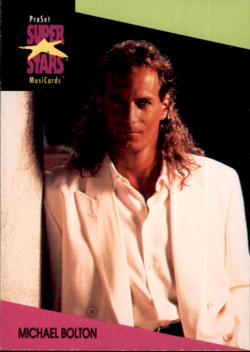 Michael Bolton, #34, 1991 Pro Set Super Stars MusiCards Rock Express