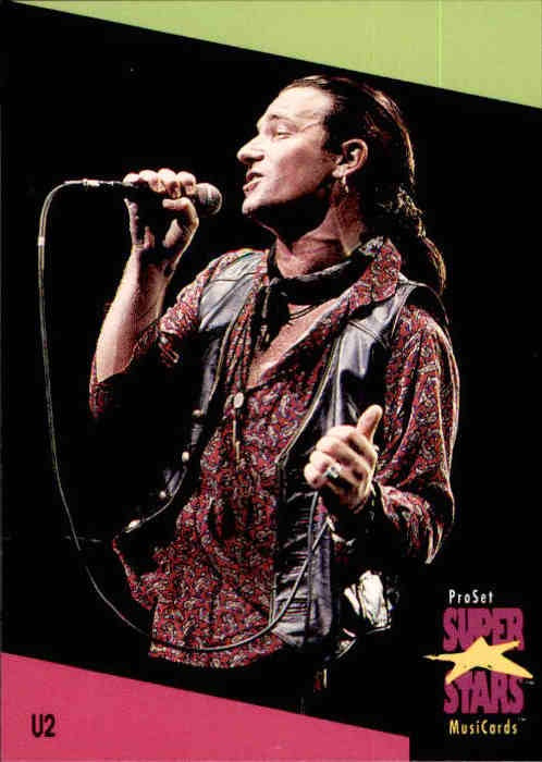 U2, #142, 1991 Pro Set Super Stars MusiCards