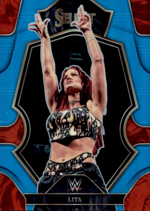 Lita, Blue Prizm, 2023 Panini Select WWE Wrestling