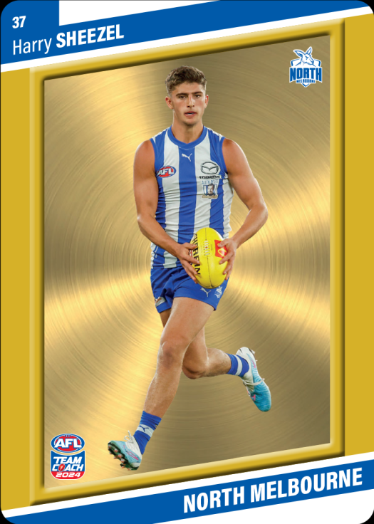 Harry Sheezel, 37, Gold Parallel, 2024 Teamcoach AFL