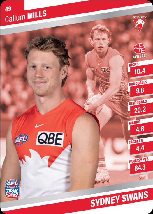 2024 Teamcoach AFL Silver Parallel Cards - Cards 1 to 100 - Pick Your Card