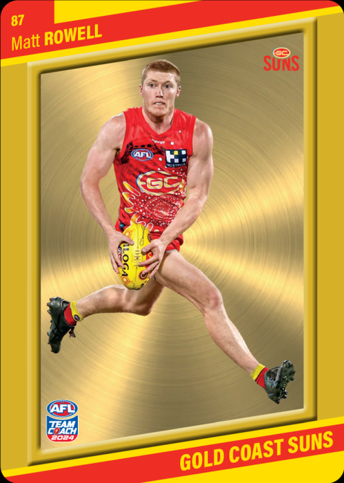 Matt Rowell, 87, Gold Parallel, 2024 Teamcoach AFL