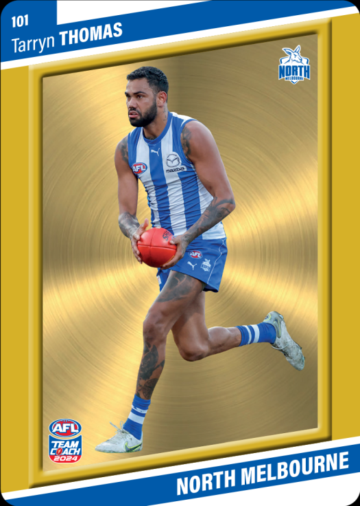 Tarryn Thomas, 101, Gold Parallel, 2024 Teamcoach AFL
