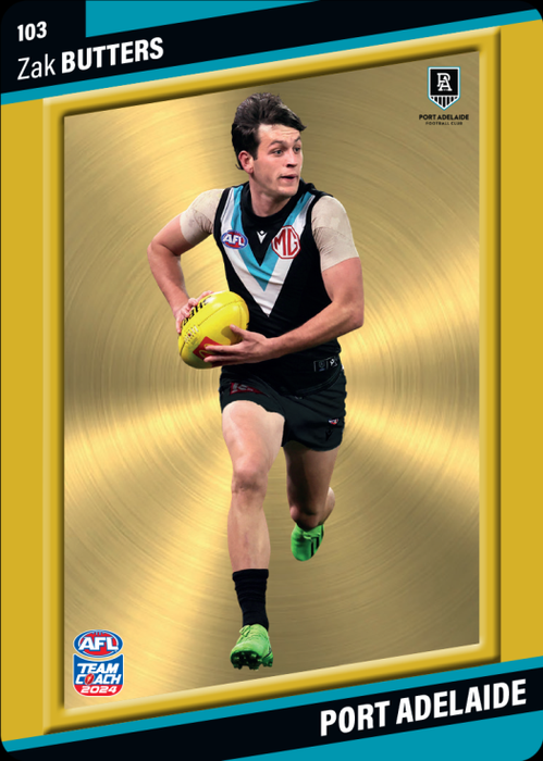 Zak Butters, 103, Gold Parallel, 2024 Teamcoach AFL