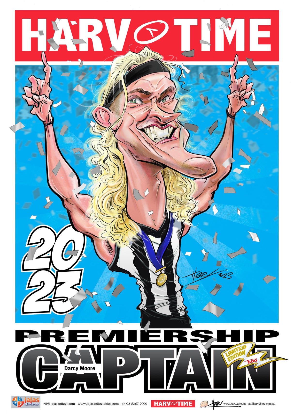 Darcy Moore, 2023 Premiership Captain Poster, Harv Time
