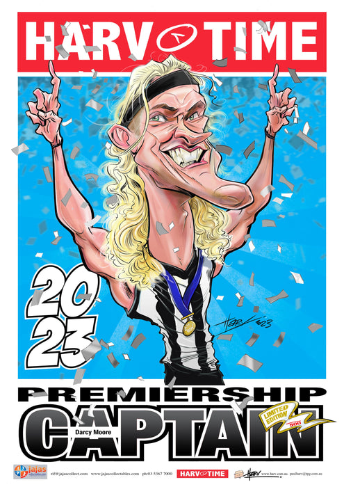 Darcy Moore, 2023 Premiership Captain Poster, Harv Time