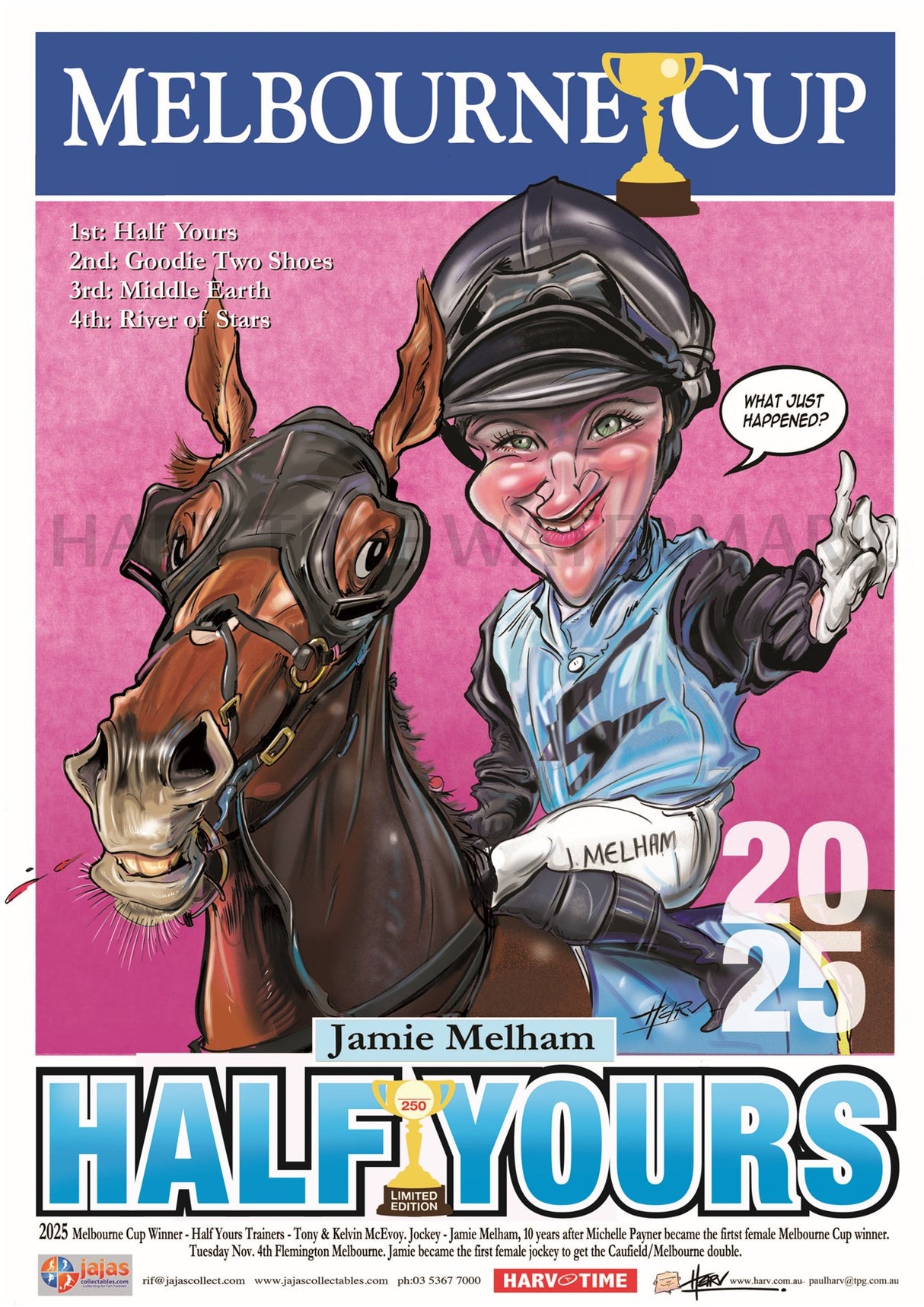 Half Yours, 2025 Melbourne Cup, Harv Time Poster