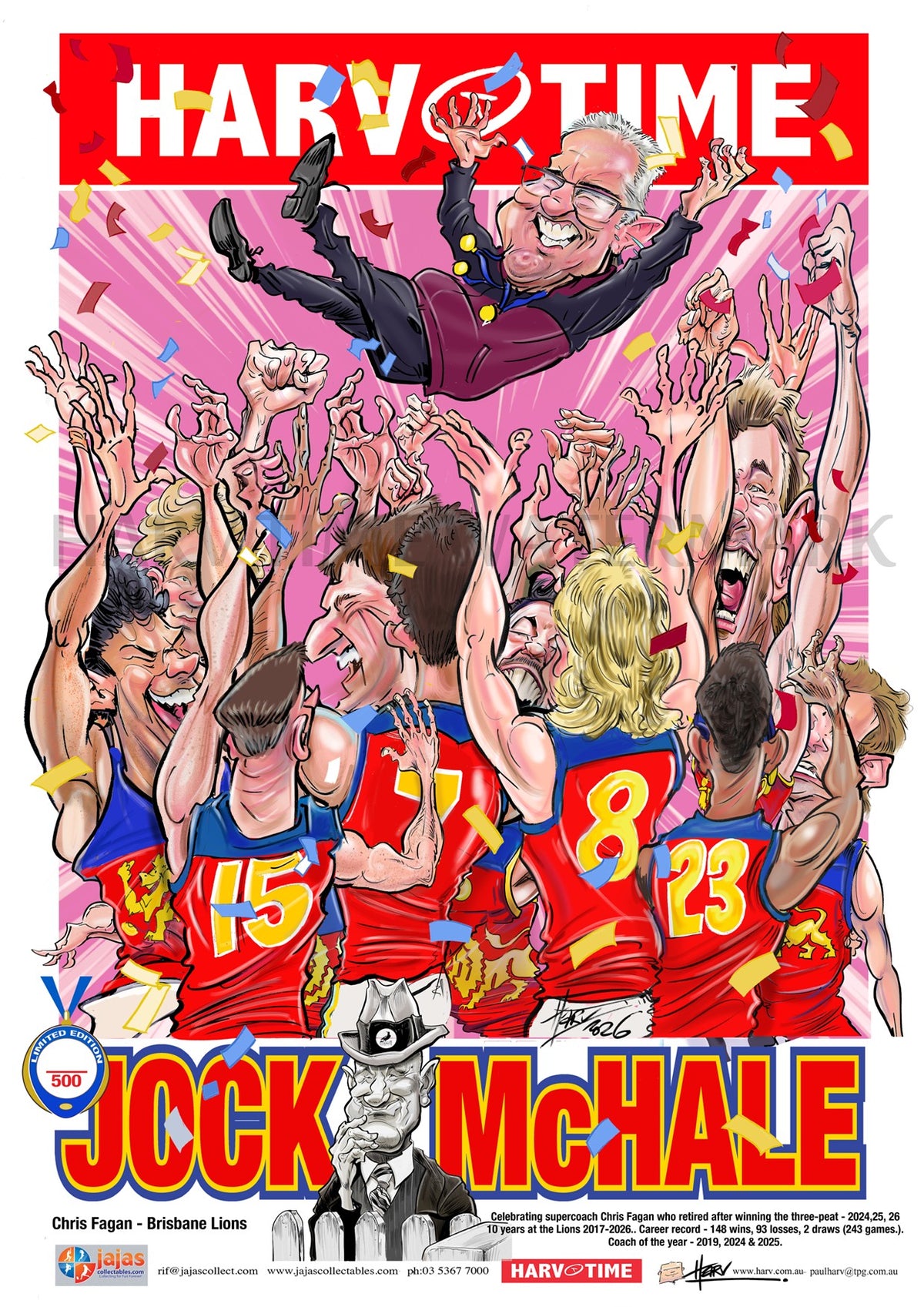 Chris Fagan, 2026 Jock McHale Medal Poster, Harv Time