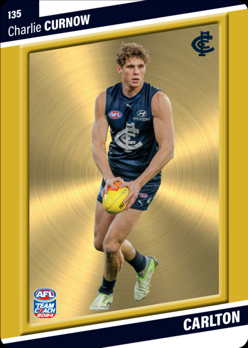 Charlie Curnow, 135, Gold Parallel, 2024 Teamcoach AFL