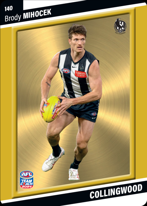 Brody Mihocek, 140, Gold Parallel, 2024 Teamcoach AFL