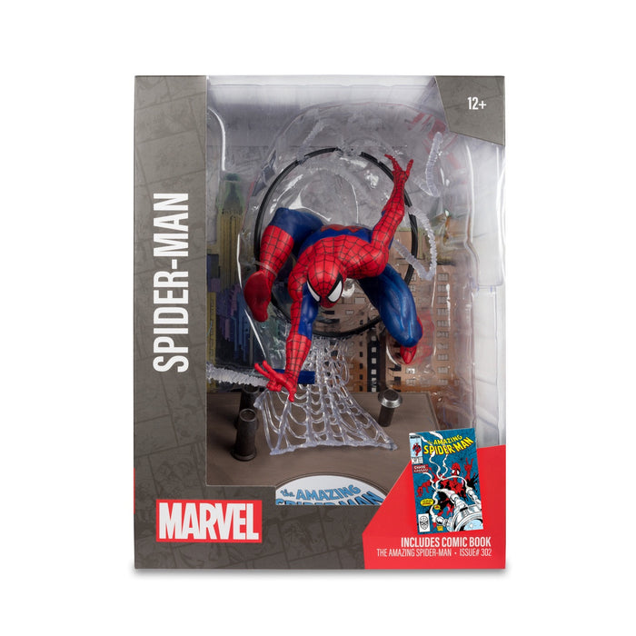 McFarlane Spider-Man (The Amazing Spider-Man #302) 1:6th Scale Posed Figure w/Scene & Comic