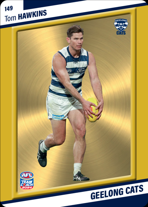 Tom Hawkins, 149, Gold Parallel, 2024 Teamcoach AFL