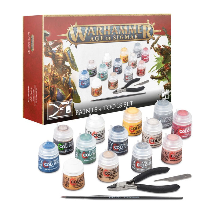 Warhammer Age of Sigmar 80-17, Paints + Tools Set (2024 Version)