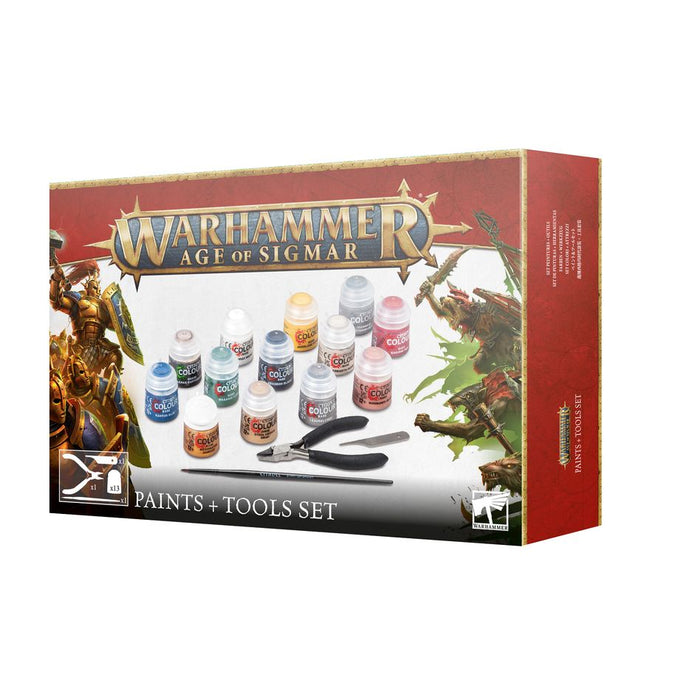 Warhammer Age of Sigmar 80-17, Paints + Tools Set (2024 Version)