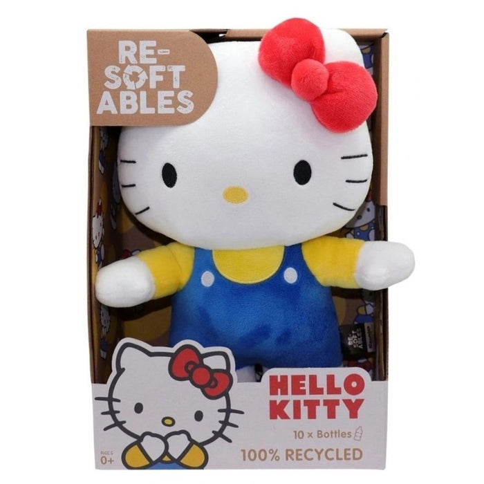 Hello Kitty, Blue Overalls - Re-Softables 10" Plush