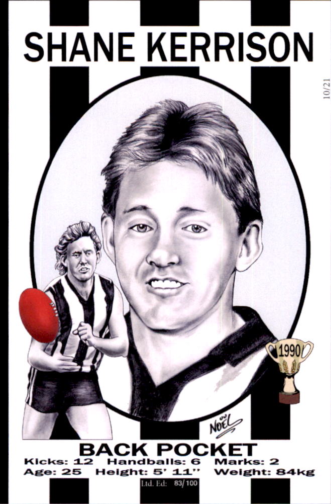 Collingwood Magpies 1990 Premiers Card Set by Noel