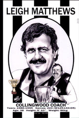 Collingwood Magpies 1990 Premiers Card Set by Noel
