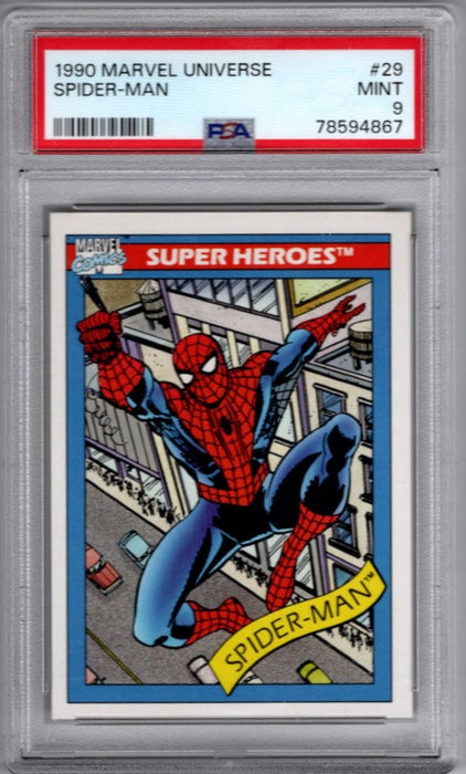 Spider-man, #29, 1990 Impel Marvel Universe, PSA 9