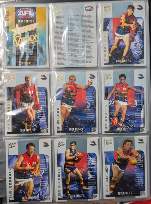 2004 Select AFL Ovation Official Collector Album & 162 Card Set