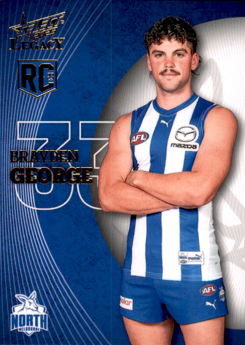 2023 Select AFL Legacy Base Rookie Cards - 158 to 217 - Pick Your Card