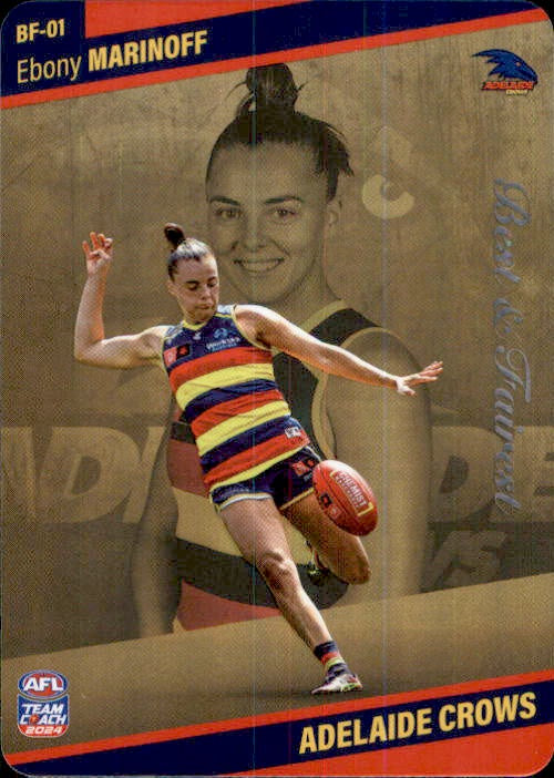 2024 Teamcoach AFLW GOLD Best & Fairest Cards Cards BF01 to BF18 — Ja Ja's Collectables