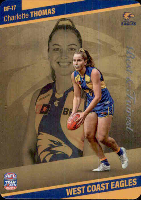 2024 Teamcoach AFLW GOLD Best & Fairest Cards - Cards BF-01 to BF-18 - Pick Your Card