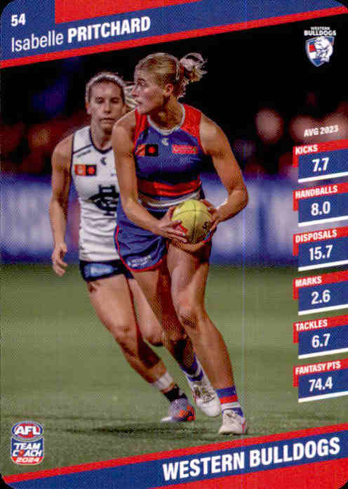 2024 Teamcoach AFLW Common Cards - Cards 1 to 54 - Pick Your Card