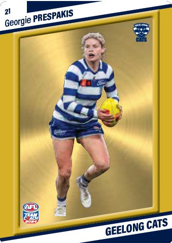 2024 Teamcoach AFLW GOLD Parallel Cards - Cards 1 to 54 - Pick Your Card