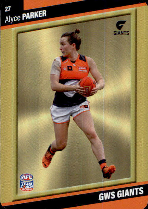 2024 Teamcoach AFLW GOLD Parallel Cards - Cards 1 to 54 - Pick Your Card