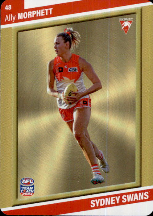 2024 Teamcoach AFLW GOLD Parallel Cards - Cards 1 to 54 - Pick Your Card