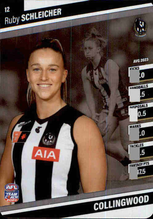 2024 Teamcoach AFLW Silver Parallel Cards - Cards 1 to 54 - Pick Your Card