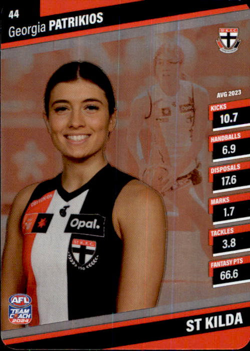 2024 Teamcoach AFLW Silver Parallel Cards - Cards 1 to 54 - Pick Your Card