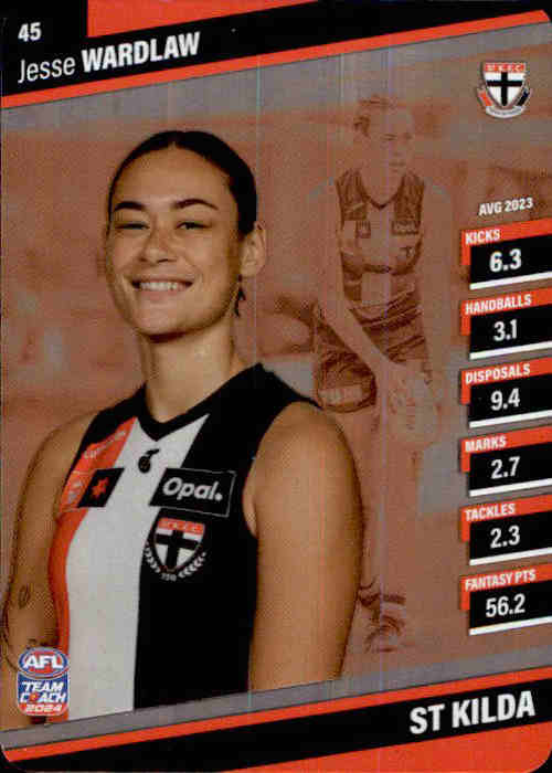 2024 Teamcoach AFLW Silver Parallel Cards - Cards 1 to 54 - Pick Your Card