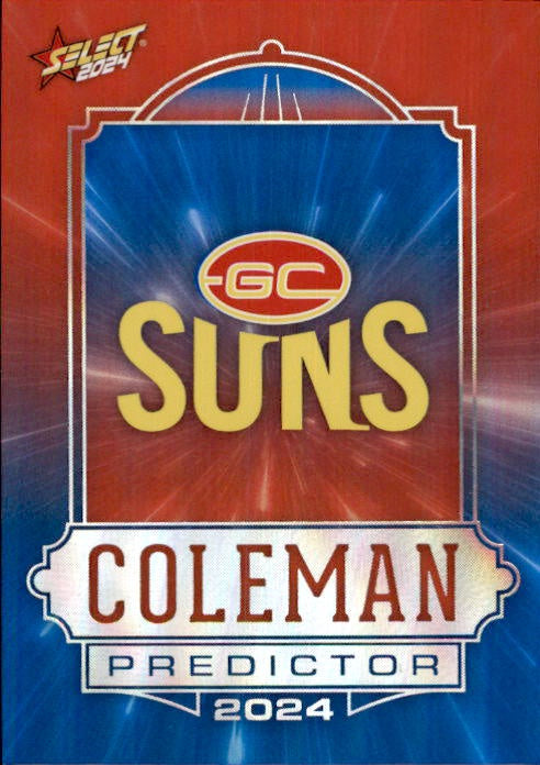 Gold Coast Coleman Platinum Predictor, 2024 Select AFL Footy Stars