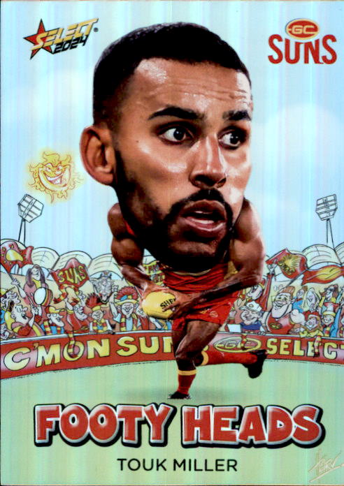 Touk Miller, FH44, Footy Heads, 2024 Select AFL Footy Stars