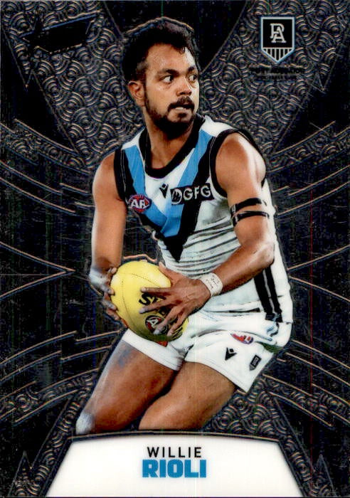 Willie Rioli, #001, LTR128, Luminous Thunderbolt Refractor, 2024 Select AFL Footy Stars