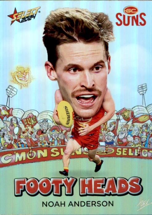 Noah Anderson, FH41, Footy Heads, 2024 Select AFL Footy Stars